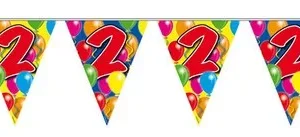 Vlaggenlijn balloons 2 jaar (12x 10m)