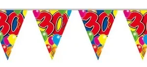 Vlaggenlijn balloons 30 jaar (12x 10m)