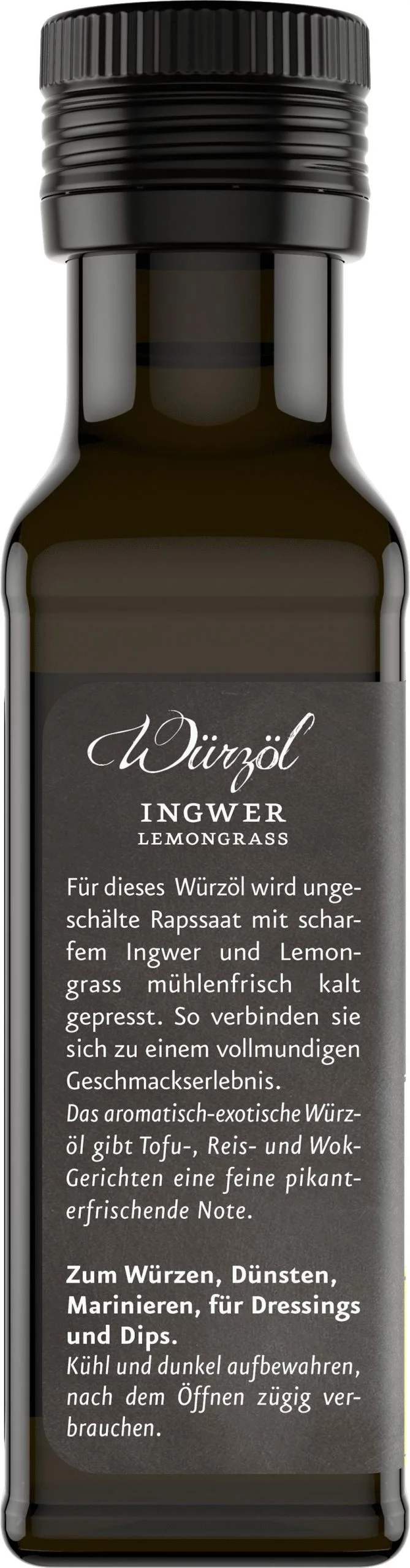 Ingwer-Lemongras Würzöl Bio, kbA 100ml – Bild 2
