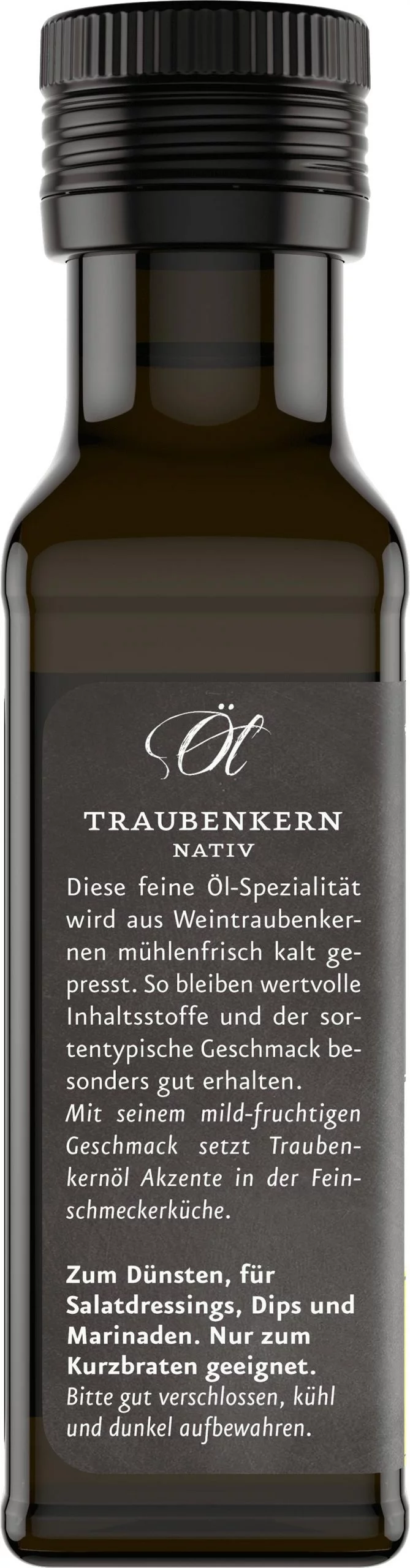 Traubenkernöl kaltgepresst bio 100ml – Bild 2