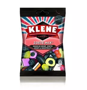 Klene zoete mix engelse drop zoete drop & dropfruit zakje (12x 150gr)