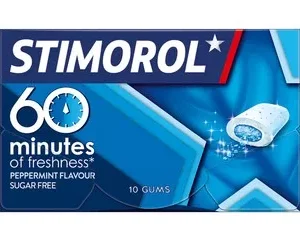 Stimorol 60 minutes peppermint doosje 22 gr 10 stukjes