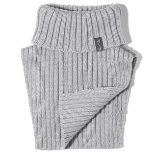 Rollkragen-Schal aus Merinowolle – Grey Melange