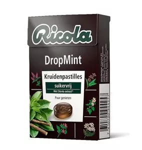 Ricola dropmint suikervrij doosje 50 gr