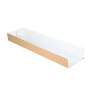 Panini bakje 28x7x3cm kraft/wit (1000 stuks)