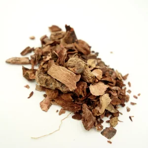 Geranienwurzel (Pelargonienwurzel) geschnitten, getrocknet