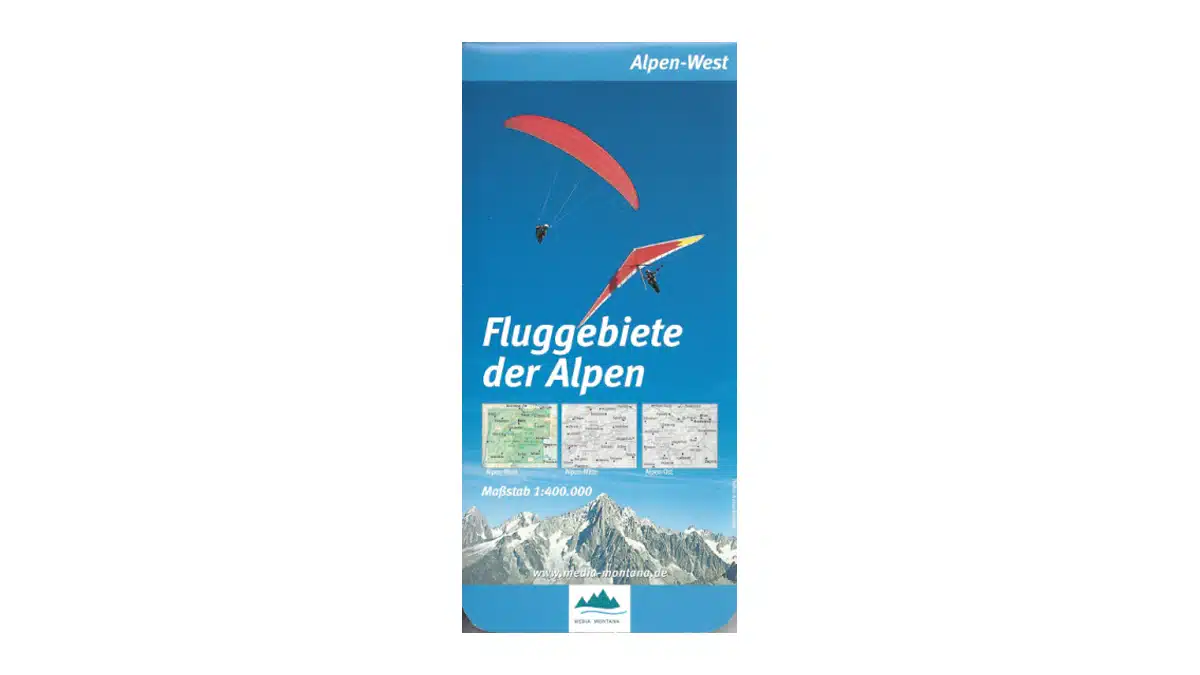 Fluggebietskarte Alpen West