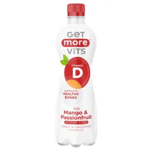 Get More Vits Vitamin D Still Mango & Passion Sugar Free (12x 50cl)