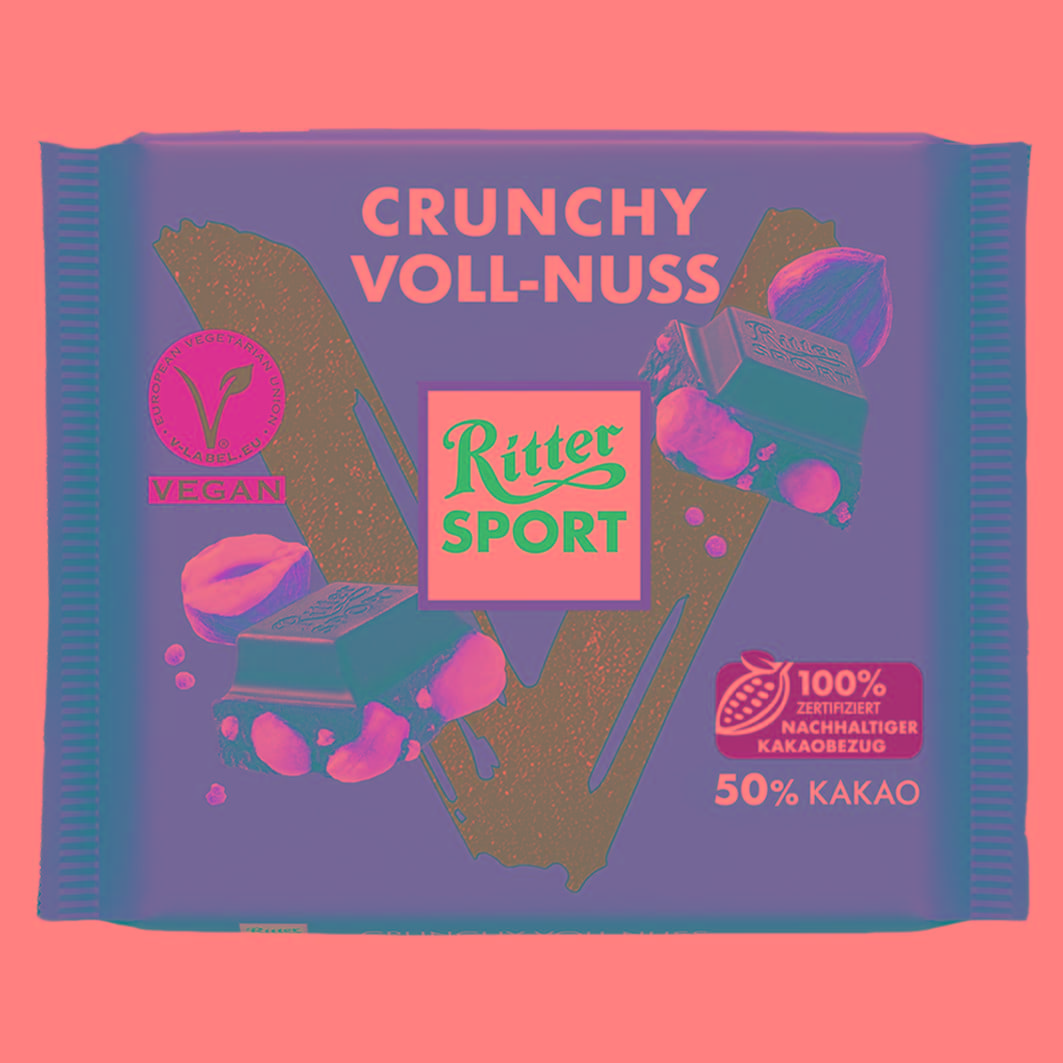 Ritter Sport Vegan Crunchy Vollnuss 100g 10 Tafeln