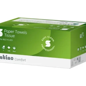 Satino comfort handdoekje Z-vw 25x23cm 2 laags helder wit (3200 stuks)