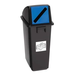 Wertstoffsammler aus Kunststoff, Volumen 58 l, flüssigkeitsdicht