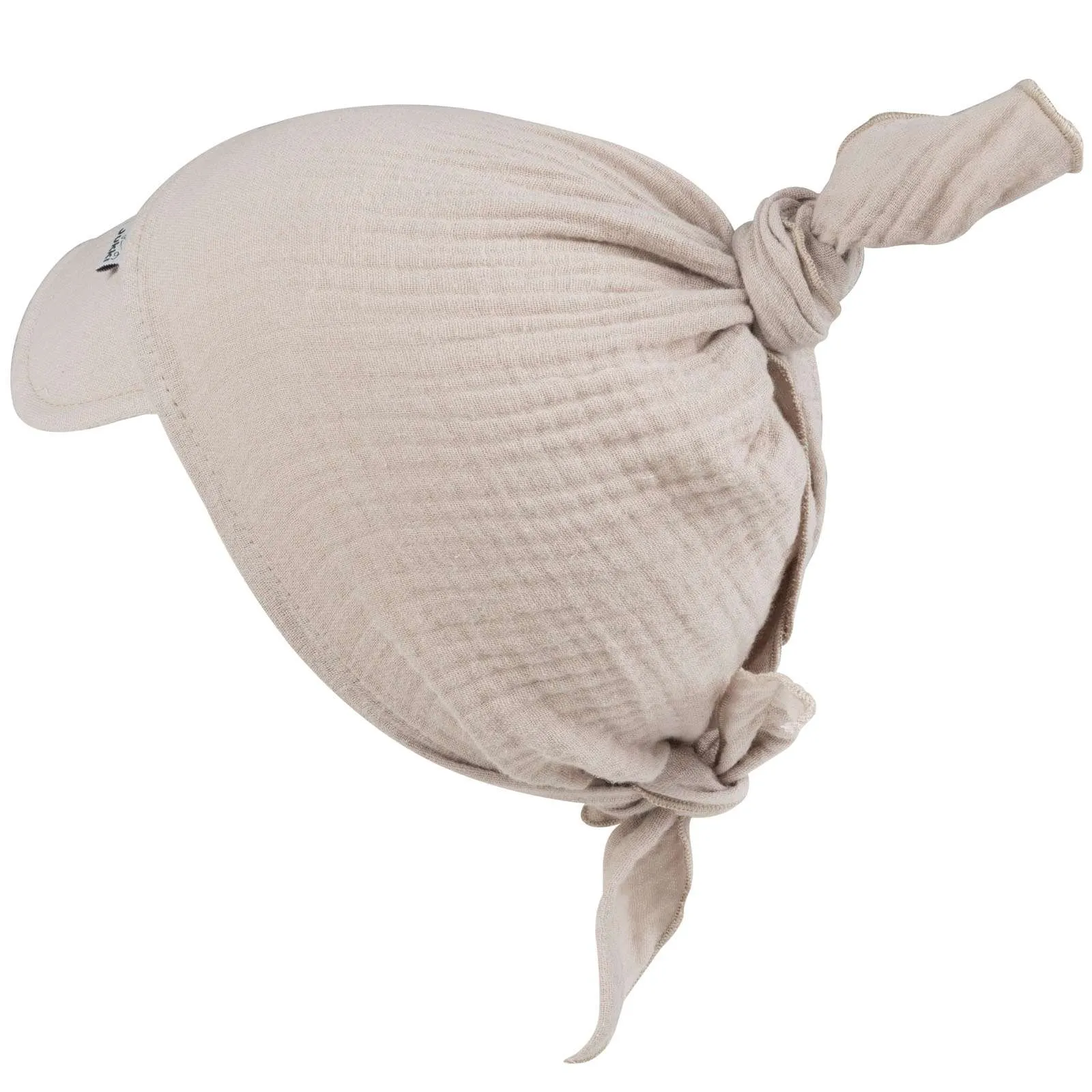 Musselin Sonnenblende mit Band zum Festbinden – Beige – Bild 5